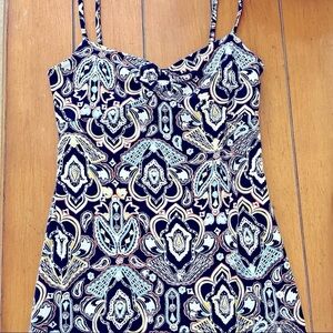 Ann Taylor LOFT Multi Color Paisley Spaghetti Strap Dress